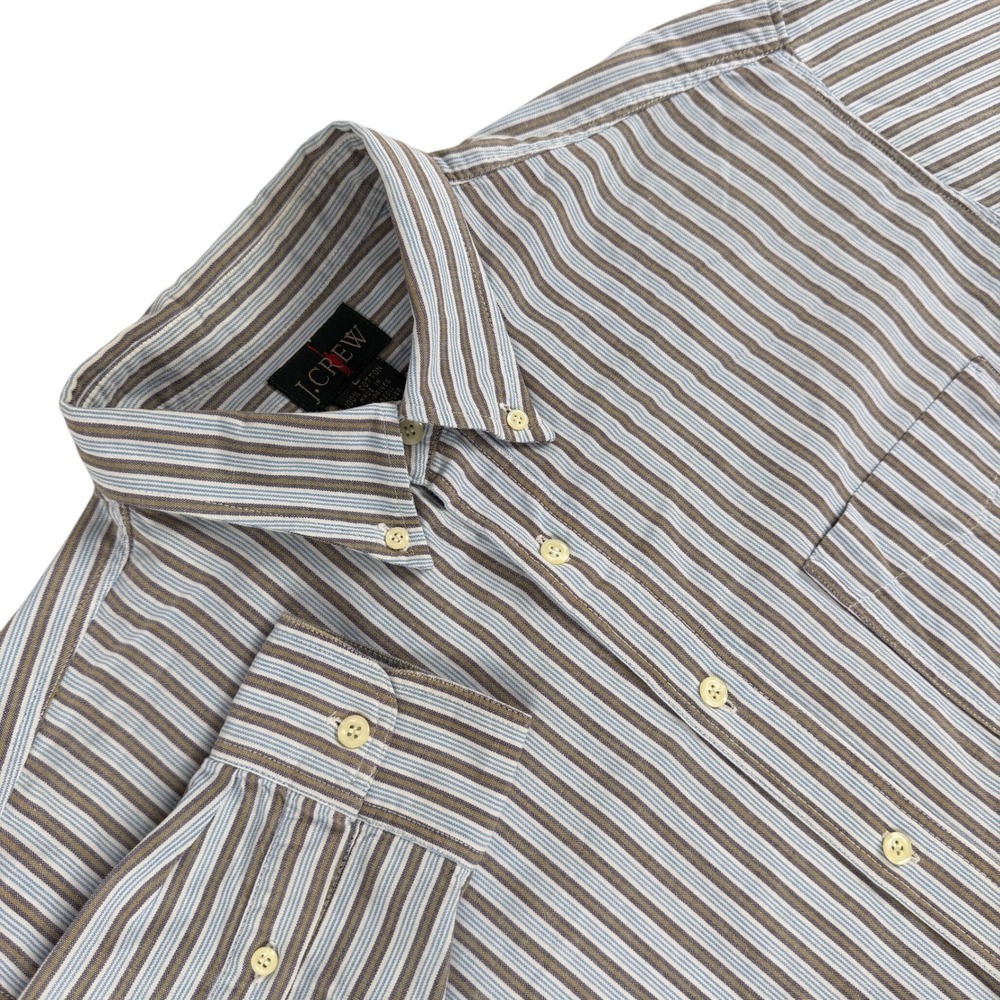 Vintage J.Crew Shirt Mens L Multi-Color Oarsman Striped Long Sleeve Button Down